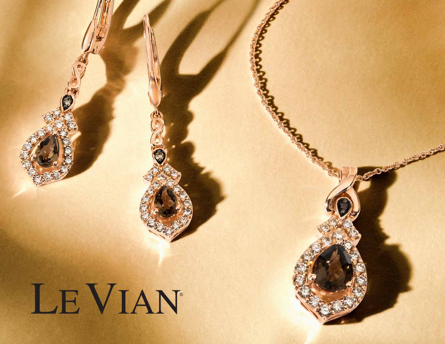 Le Vian Chocolate Diamond Necklace 3/8 carat tw 14K Strawberry Gold 18