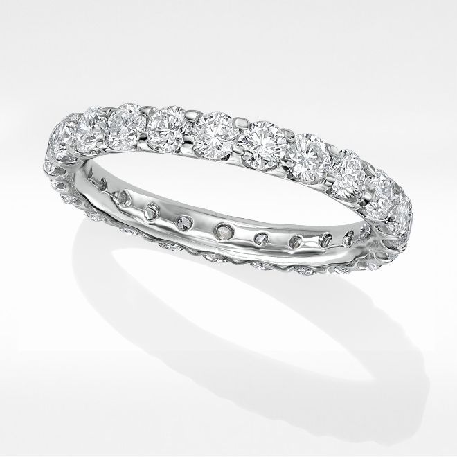 Eternity - Diamonds wrap all the way around the band, symbolizing your never-ending love. 