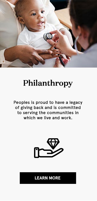 Philanthropy - Peoples is proud to have a legacy of giving back and is committed to serving the communitis in which we live and work