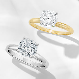 Solitaire - A classic choice featuring a single, stunning diamond that shines as bright as your love.