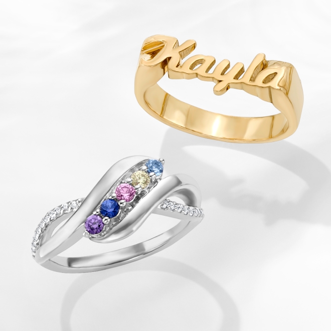 Personalized Rings - Make a meaningful statement with a one-of-a-kind design that's created just for them.