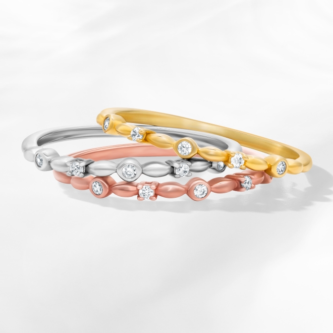 Stackable Rings - Try something new with rings that you can mix, match, and stack for different looks and styles.