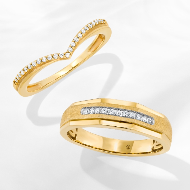 Wedding Bands - Find the perfect symbol of your love with an assortment of styles and gold colour options.