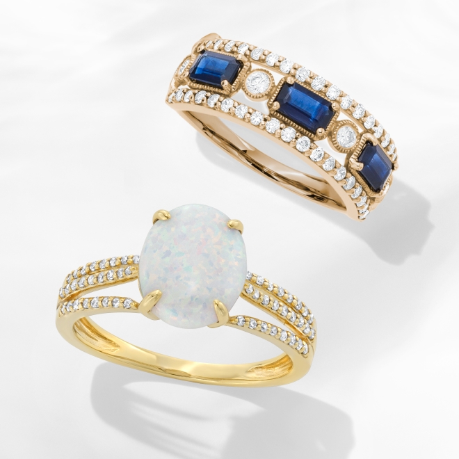Gemstone Rings - Symbolic and stunning, these gemstone rings are an elegant way to show you truly know them. 