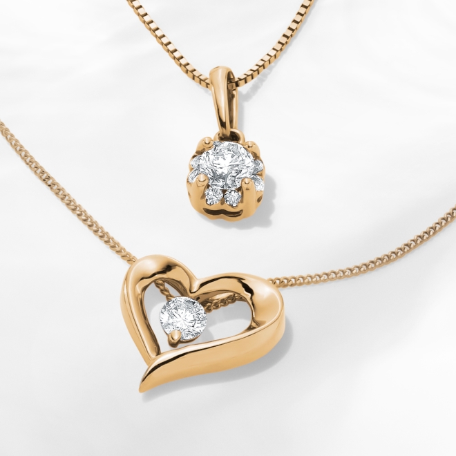 Diamond Necklaces. They'll sparkle brighter than ever in a dazzling diamond necklace or two. 