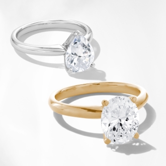 Solitaire - A classic choice featuring a single, stunning diamond that shines as bright as your love.