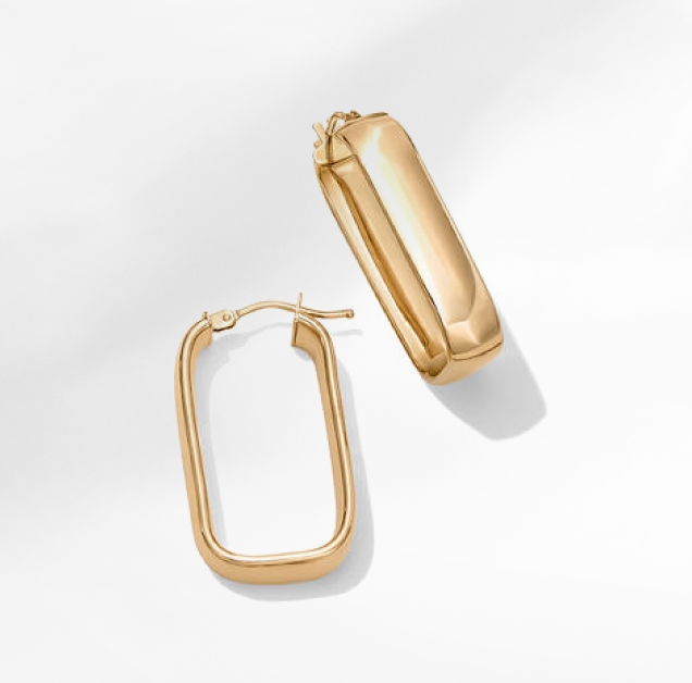 10-18K Gold Hoops