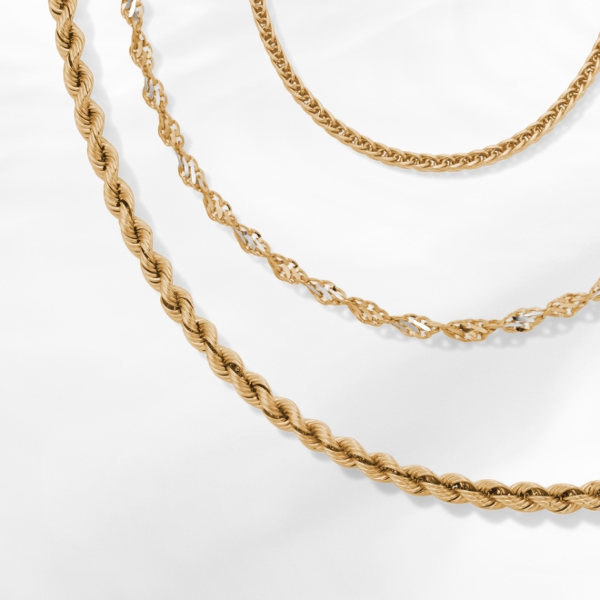 30% OFF* 10-18K GOLD CHAINS