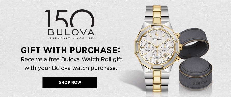 Bulova - Receive a free Bulova Watch Roll gift with your Bulova watch purchase.