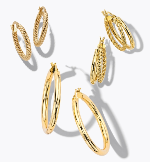 10-18K Gold Hoops 