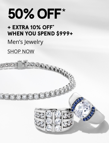 50% OFF* Men's Jewelry + Extra 10% Off When You Spend $999+