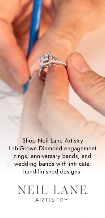 Shop Neil Lane Artistry Lab-Grown Diamond engagement rings, anniversary bands, and wedding bands with intricate, hand-finished designs.