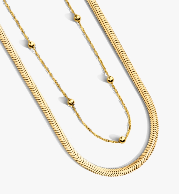 Layered 10-18K Gold