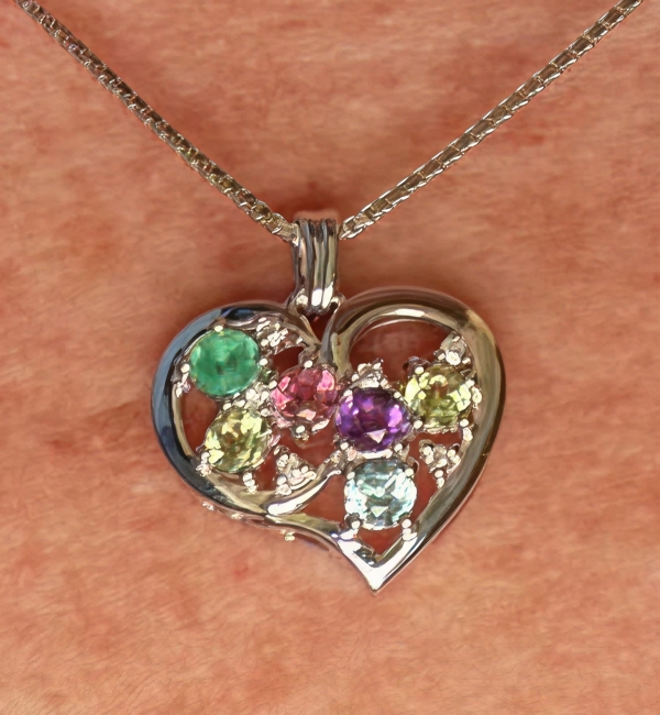 "My Family Heart necklace is a wonderful Retirement gift my family gave me and I love it!!!"