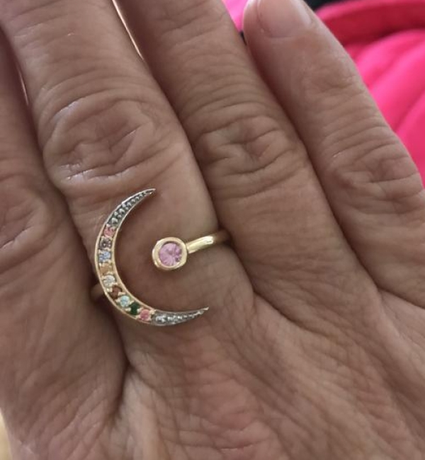 "This is a stunner! I wanted a ring that was unusual and eye catching. This ring fit the bill. I absolutely adore it."