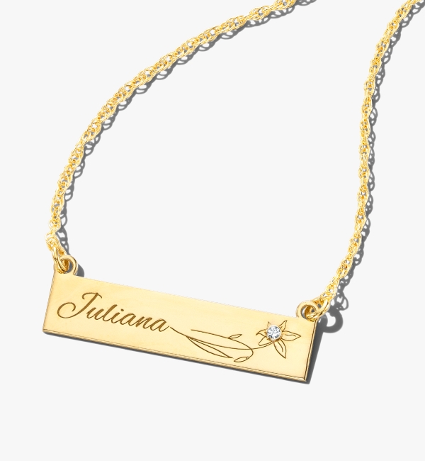 Birth Month Flower - Make it personal. Let your message bloom by personalizing a charming birth month flower design with a name or message. 