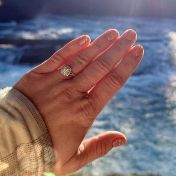 "My fiancé decided on this one after looking for years, I’m so glad he went with this one. Low profile but big shine I can’t stop staring at it!"