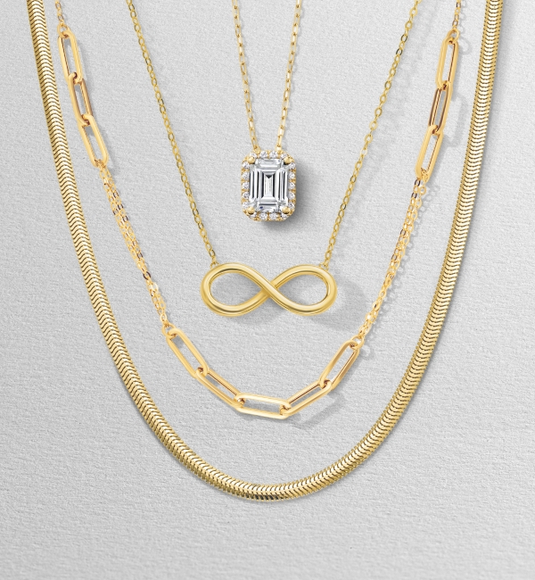 10-18K Gold Layering Necklaces	