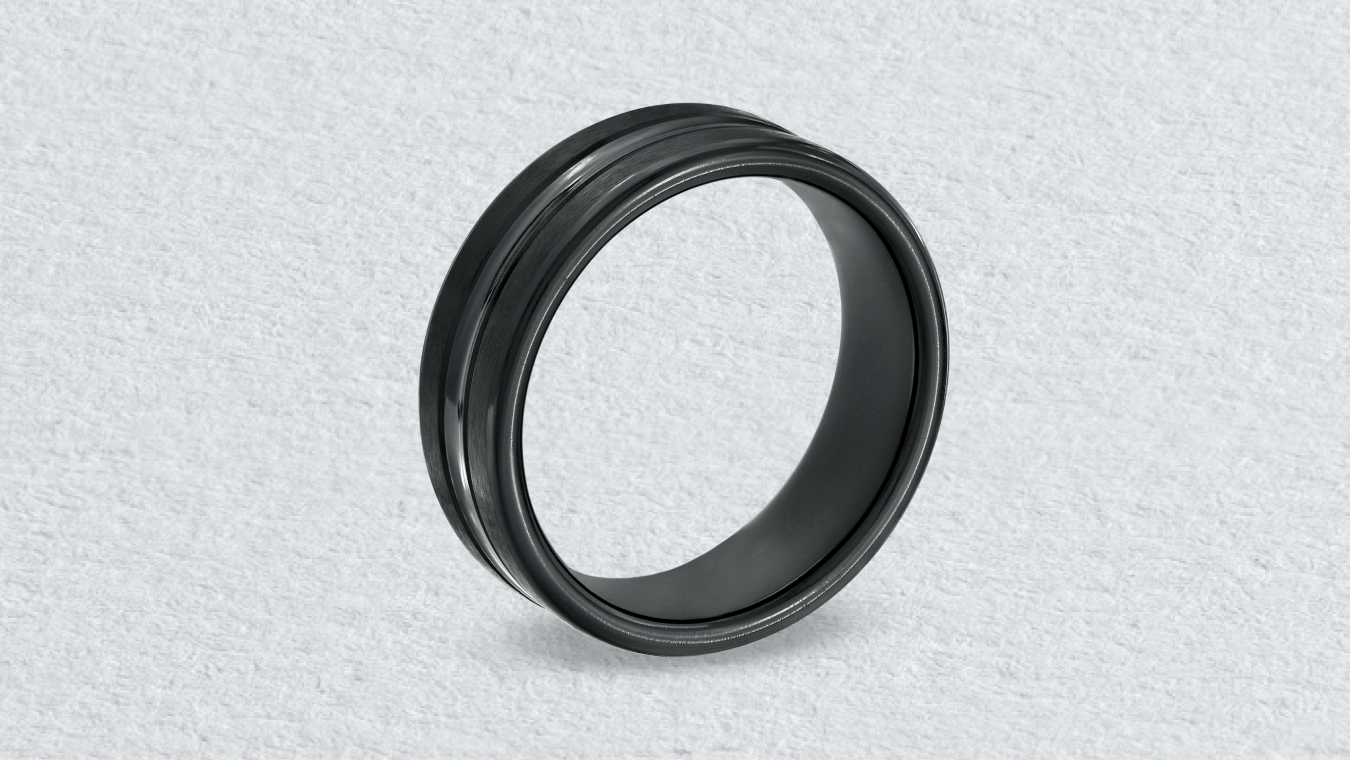 Black Metal Wedding Bands 		