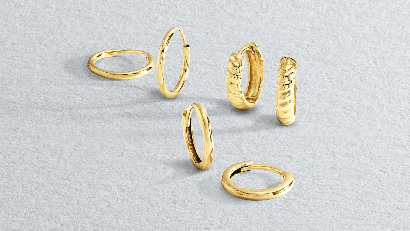 Simple Gold Hoops 		