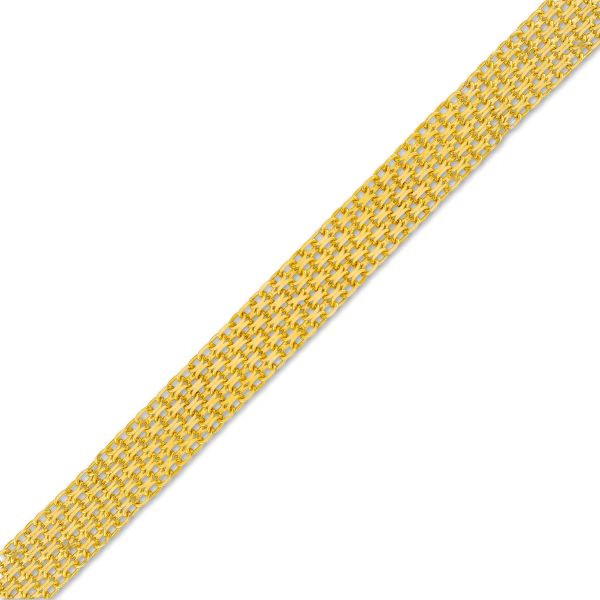 Bismark Link Multistrand Bracelet in Solid 18K Gold
