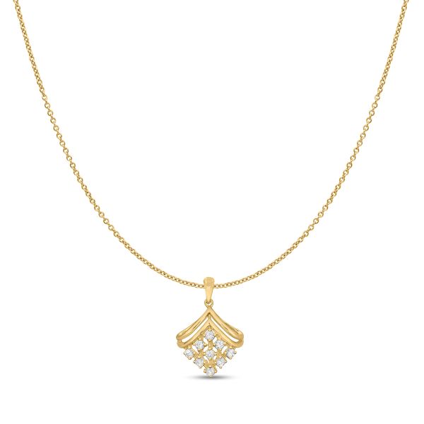 0.30 CT. T.W. Certified Lab-Grown Diamond Motif Drop Pendant in 18K Gold
