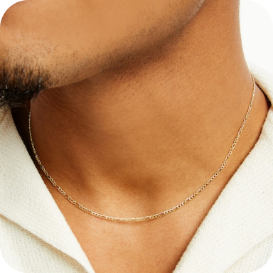 14K Gold Bonded Figaro Chain	