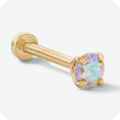 Iridescent CZ Stud
